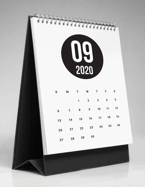 Простой настольный календарь 2020 - Сентябрь — стоковое фото