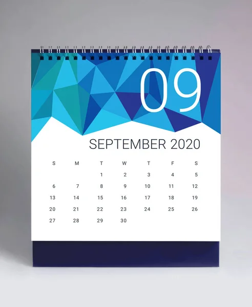 Basit masa takvimi 2020 - Eylül — Stok fotoğraf