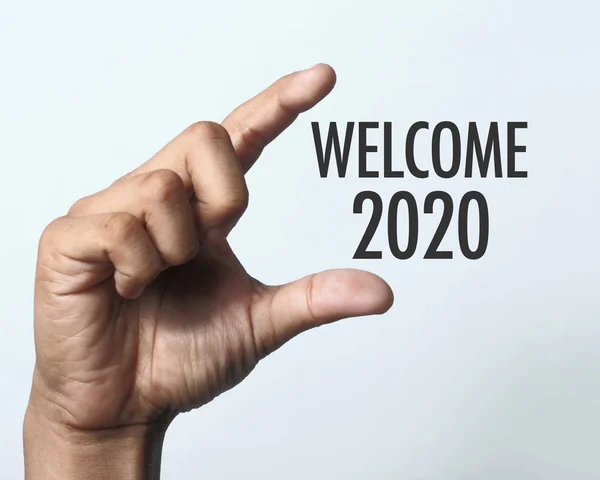 Benvenuti 2020 con mano . — Foto Stock