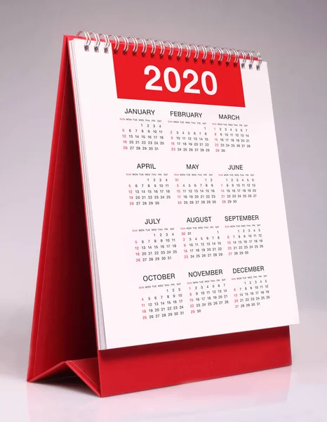 간단한 책상 달력 2020 — 스톡 사진