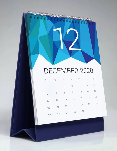 Calendario scrittoio semplice 2020 - dicembre — Foto Stock