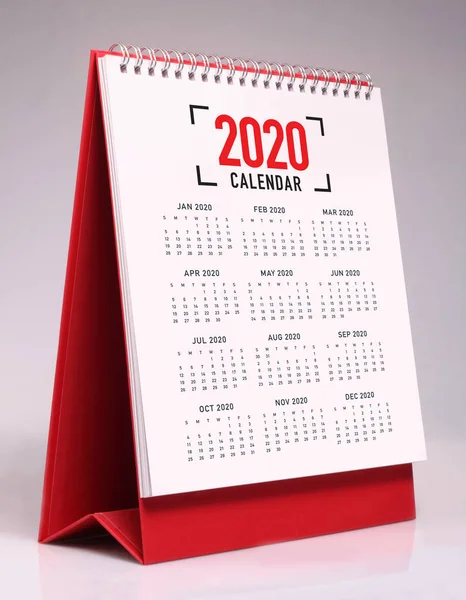 Простой настольный календарь 2020 — стоковое фото