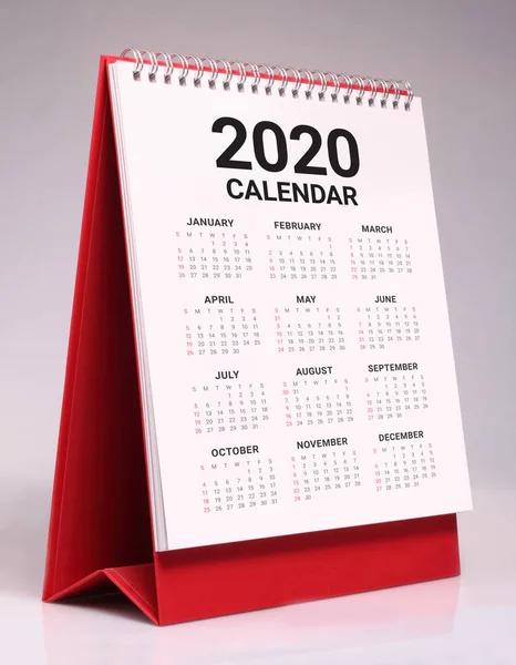 Simple desk calendar 2020 — Stock Photo, Image