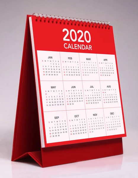 Calendario scrivania semplice 2020 — Foto Stock