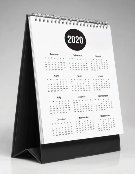 간단한 책상 달력 2020 — 스톡 사진