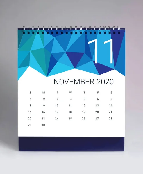 Calendario scrivania semplice 2020 - novembre — Foto Stock