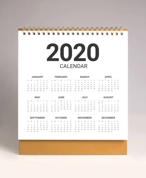 Calendrier de bureau simple 2020 — Photo