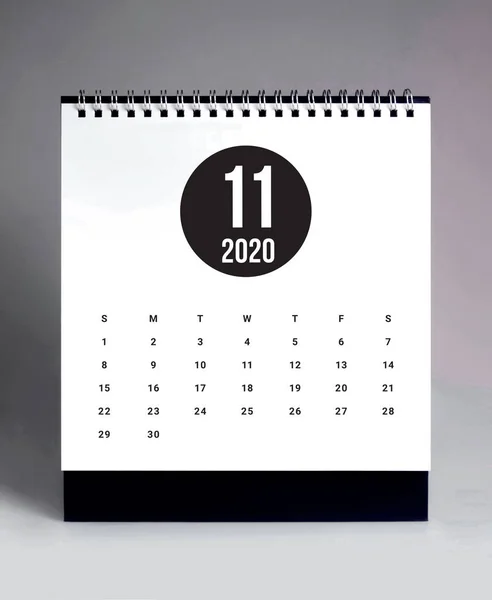 Simple desk calendar 2020 - November — Stock Photo, Image