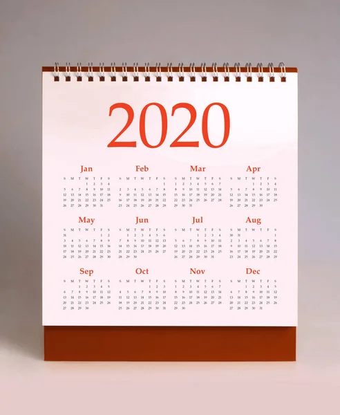 Egyszerű asztali naptár 2020 — Stock Fotó