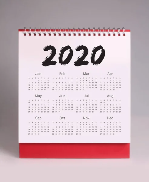 Calendário escrivaninha simples 2020 — Fotografia de Stock