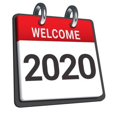 Yeni yıl takvim vektör çizim.