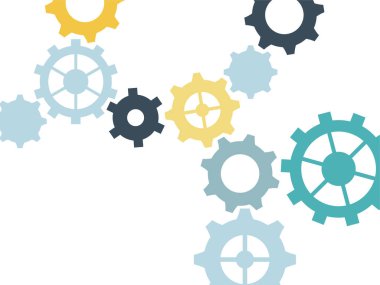 gears, business, teamwork, cogwheel. vector illustration