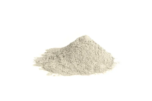 Beyaz arka plan üzerinde izole beyaz kil kozmetik.