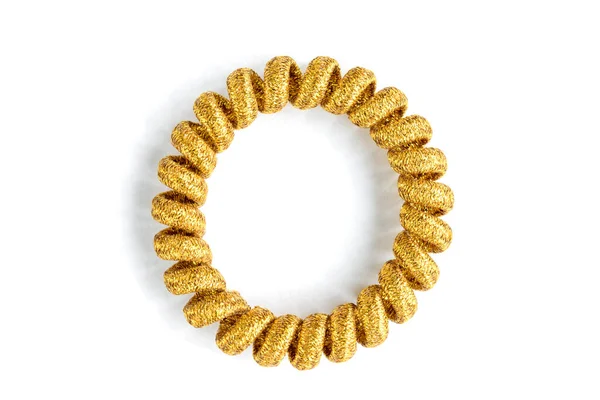 Golden glitter hair band isolated on white background