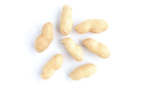 Amendoim Isolado Sobre Fundo Branco — Fotografia de Stock