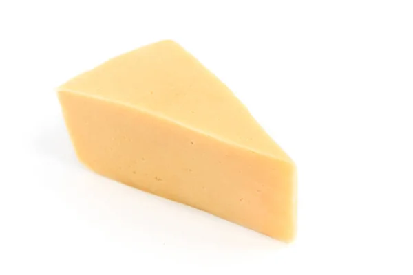 Τυρί Απομονωμένο Λευκό Φόντο — Φωτογραφία Αρχείου