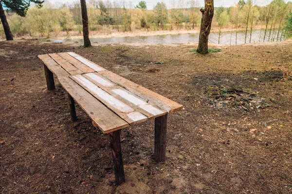 Picknickplaats Het Bos Bij Rivier — Stockfoto