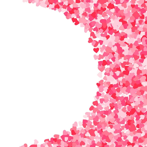 Roze Rode Valentijnsdag Heartshapes Achtergrond Vectorelement Vlakke Stijl — Stockvector