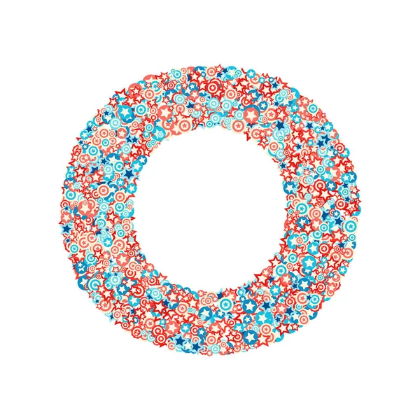 ABD ulusal tatil ve kutlama font, O harfi vektör