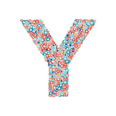 ABD ulusal tatil ve kutlama font, Y harfi vektör