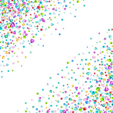 Vektör renkli mücevher taşları düz stil öğesinde arka plan