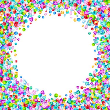 Vektör renkli mücevher taşları düz stil öğesinde arka plan