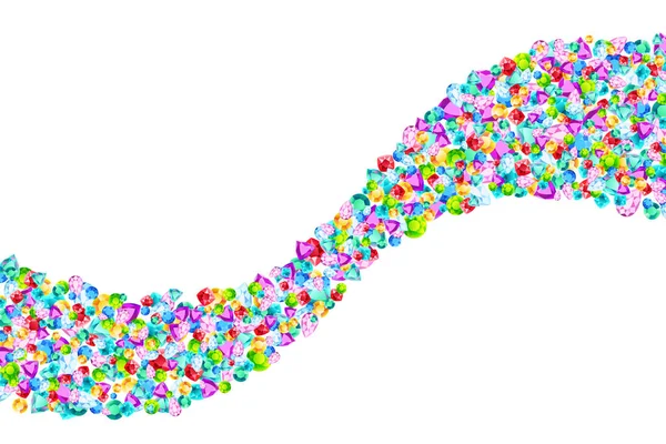 ベクトル カラフルな宝石は フラット スタイルの要素を背景します — ストックベクタ
