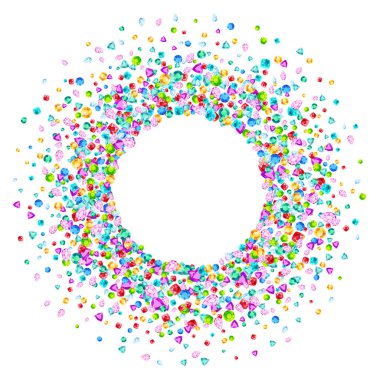 Vektör renkli mücevher taşları düz stil öğesinde arka plan