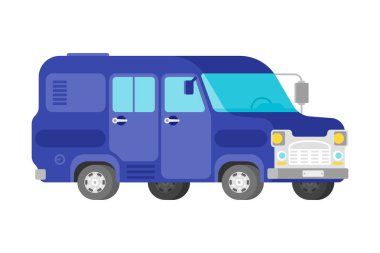 Vektör yolcu mini van düz tarzı