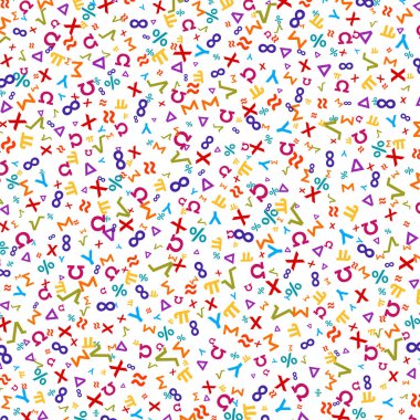 Vektör renkli matematik arka plan düz stil öğesinde