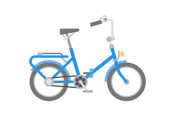 Векторный Велосипед Плоском Стиле Изолирован Белом — стоковый вектор