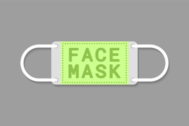 Vektör tıbbi yüz maskesi düz tarzı