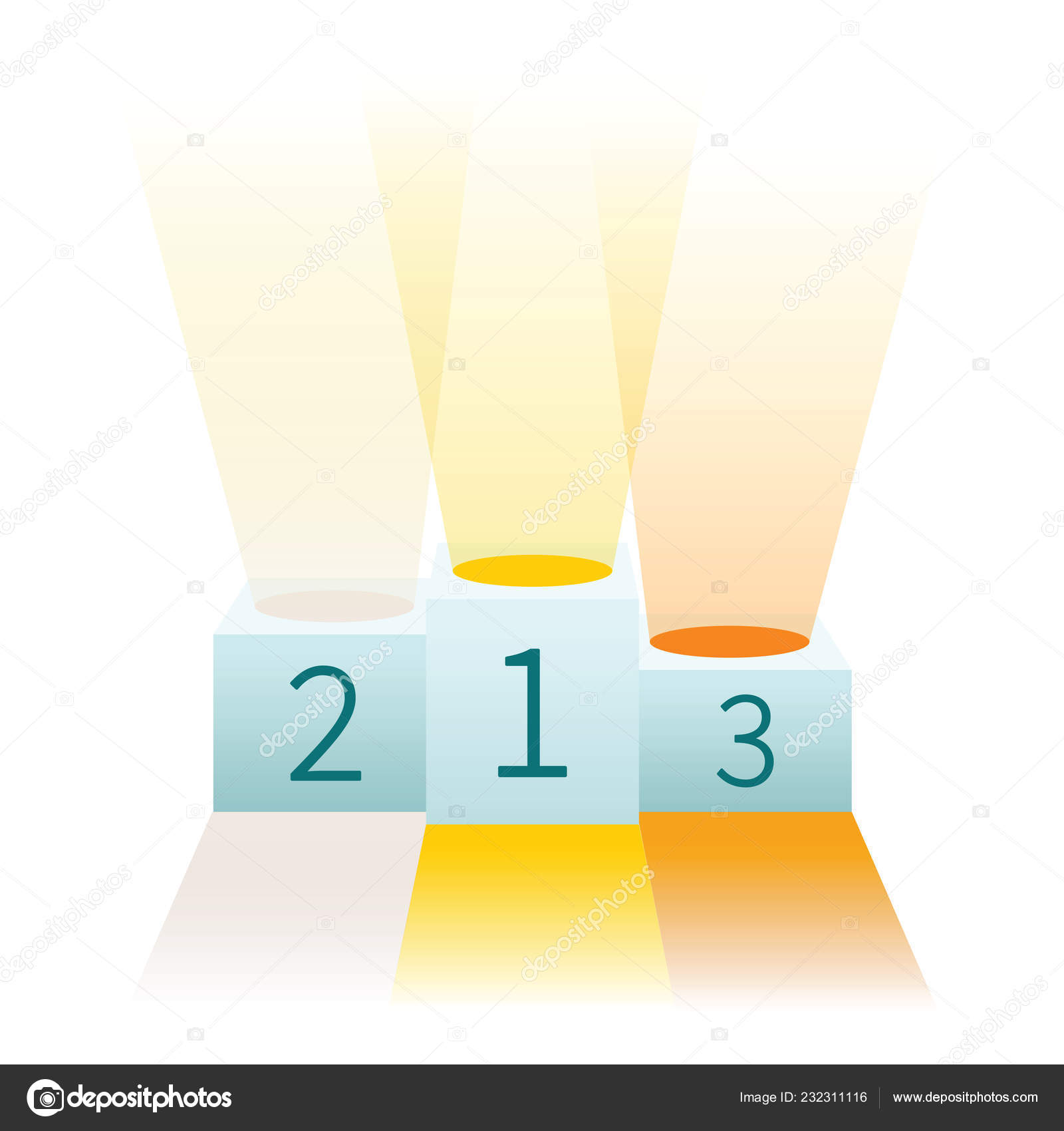 First Second Third Place Podium