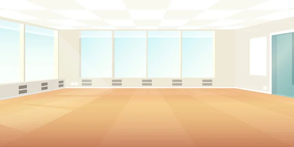 Vektor Modernes Loft Office Interieur Leer Szene Flachen Stil — Stockvektor