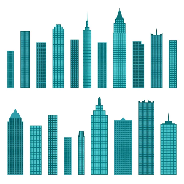 Conjunto Iconos Construcción Plana Vectorial Aislados Sobre Fondo Blanco — Vector de stock