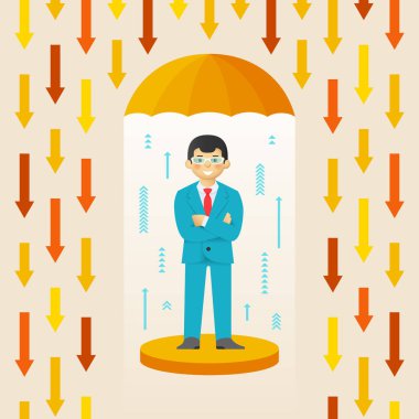 Sigorta, düz tarzı iş kavramı koruma veya Emanet