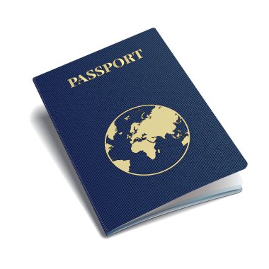 vektör küre ile uluslararası pasaportu.