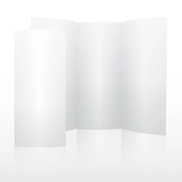 Пустой Белый Трехфазный Векторный Шаблон — стоковый вектор