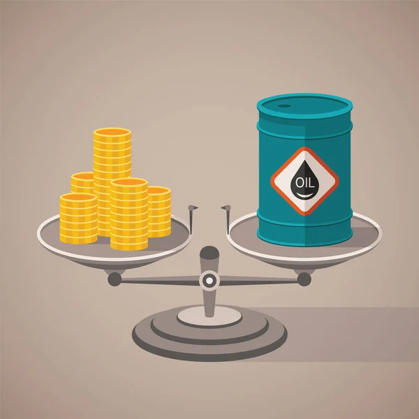 Concepto Vectorial Precios Costes Industria Del Petróleo Mineral — Vector de stock
