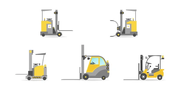 Voitures Entrepôt Vectorielles Dans Style Plat — Image vectorielle