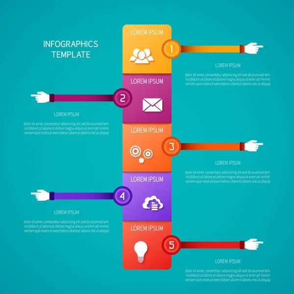 Modello Infografico Astratto Della Timeline Vettoriale Stile Piatto Schema Flusso — Vettoriale Stock