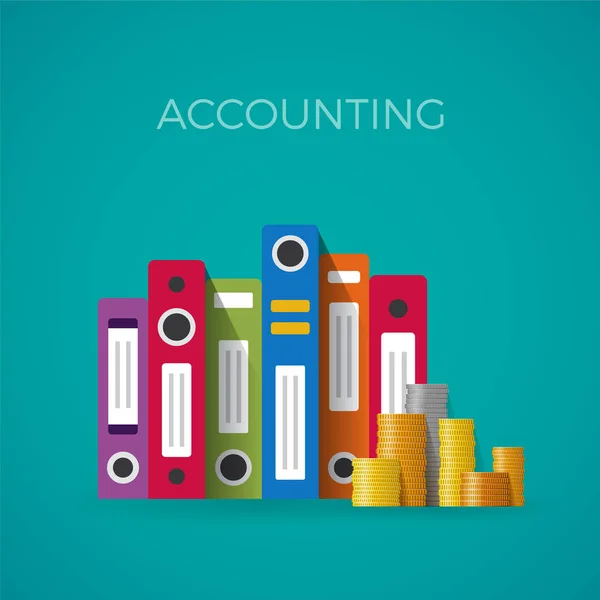 Vector Accounting Concept Flat Style — Stock Vector