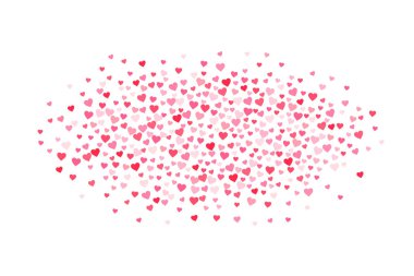 Pembe ve kırmızı Valentines gün kalpleri arka plan vektör