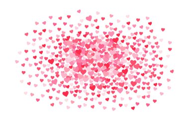 Pembe ve kırmızı Valentines gün kalpleri arka plan vektör