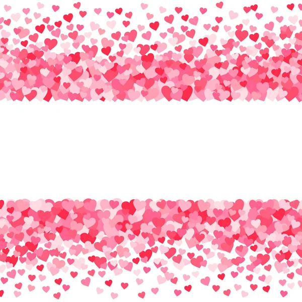 Vector Pink Red Valentines Days Hearts Background — Stock Vector