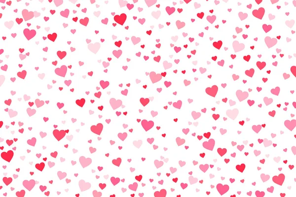 Pembe ve kırmızı Valentines gün kalpleri arka plan vektör