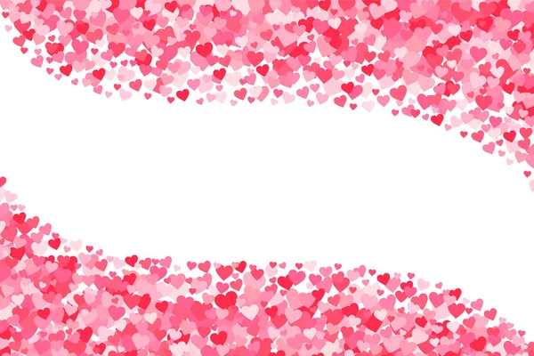 Achtergrond Van Harten Van Vector Roze Rode Valentines Dagen — Stockvector