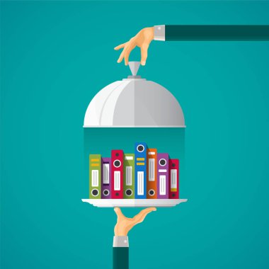 Düz stil vektör muhasebe hizmetleri kavramı