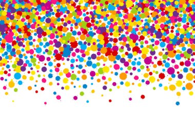 Vektör canlı renk Holi boya düz tarzda hediye kartı için tasarım unsurları sıçraması