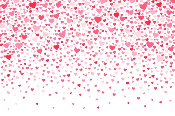 Achtergrond van de harten van de vector roze & rode Valentines dagen — Stockvector